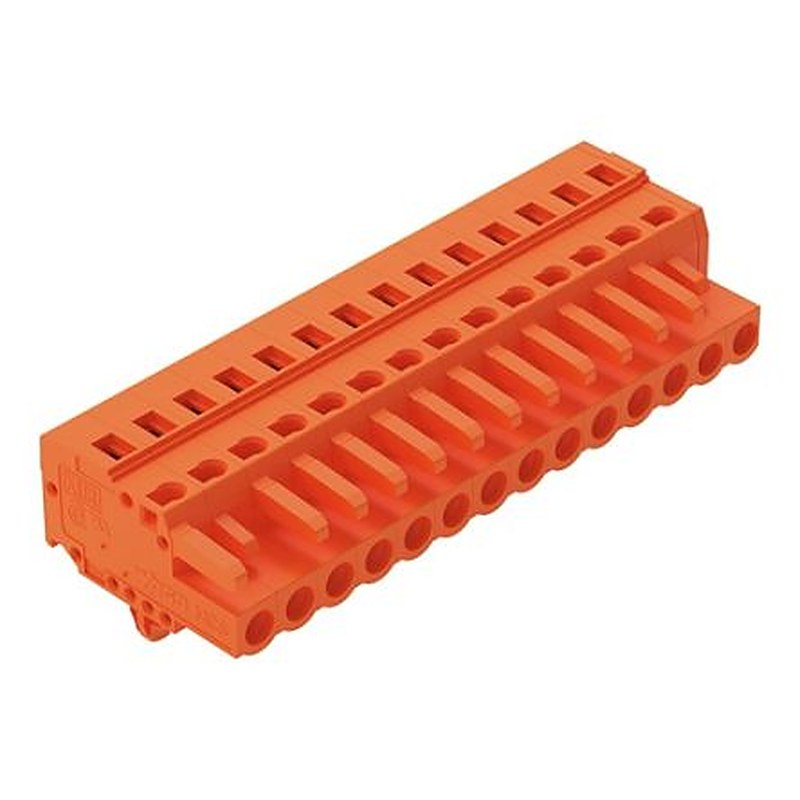 WAGO 231 Series Snap-in Pluggable Connector Female Cage Clamp, 14-Pole, 16A, 14-Way