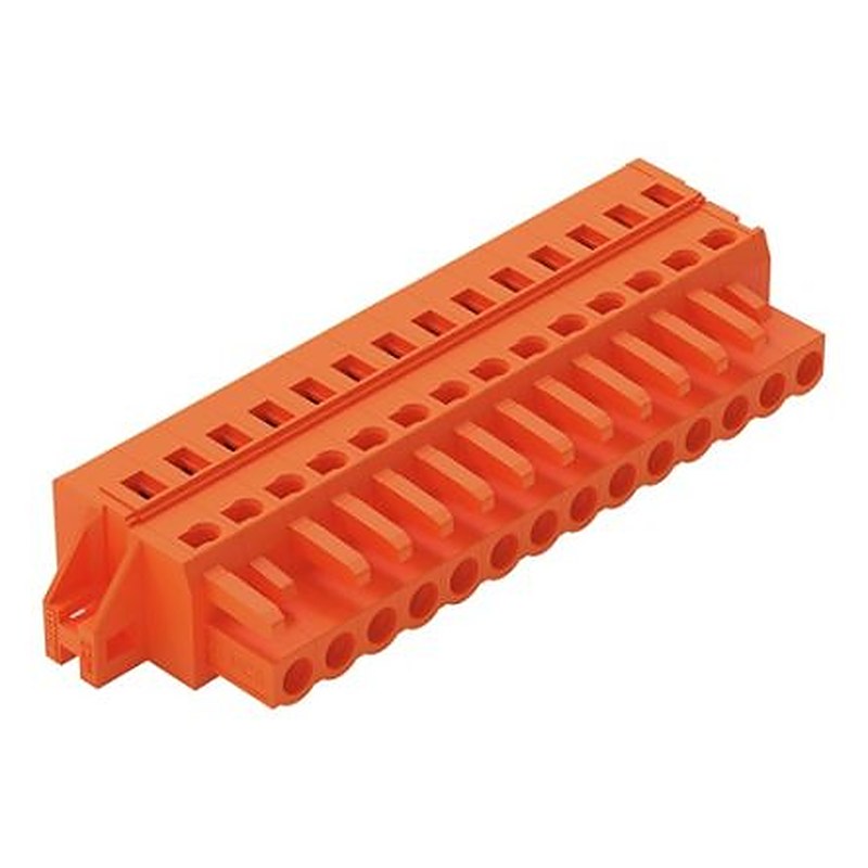 WAGO 231 Series Snap-in Pluggable Connector Female Cage Clamp, 14-Pole, 16A, 14-Way