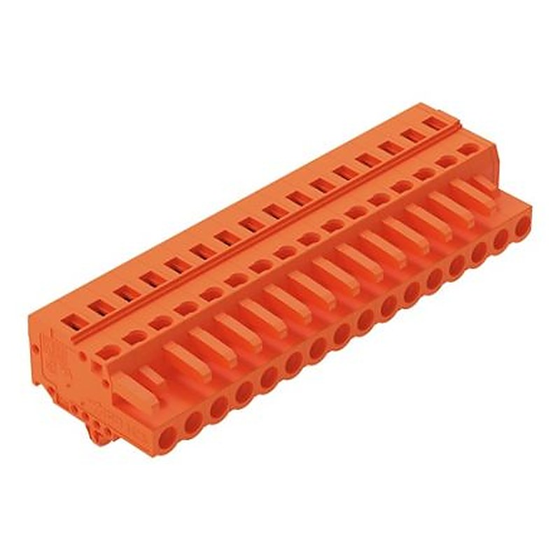 WAGO 231 Series Snap-in Connector Female Cage Clamp, 16-Pole, 16A, 16-Way