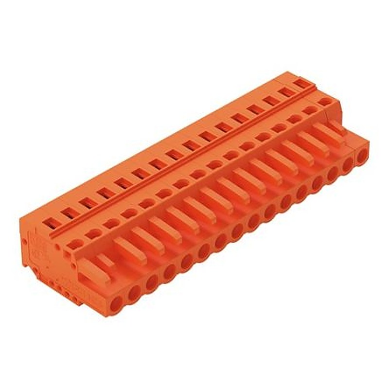 WAGO 231 Series Snap-in Connector Female Cage Clamp, 16-Pole, 16A, 16-Way