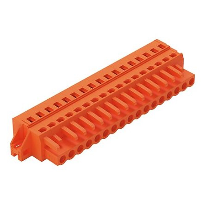 WAGO 231 Series Feed Through Connector Female Cage Clamp, 17-Pole, 16A, 17-Way