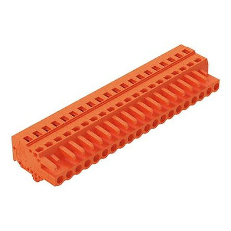 WAGO 231 Series Snap-in Pluggable Connector Female Cage Clamp, 20-Pole, 16A, 20-Way