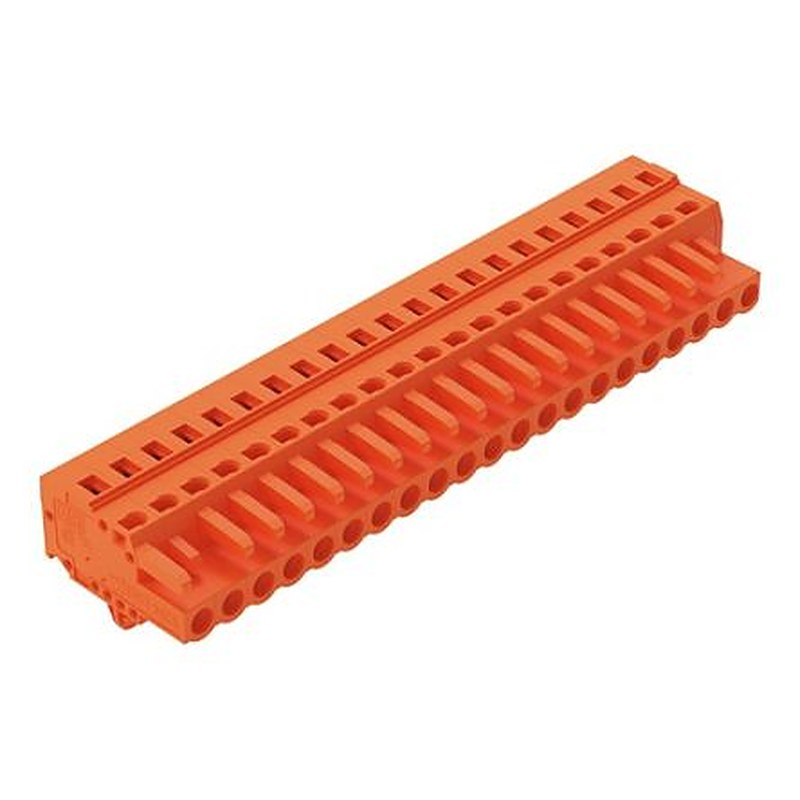 WAGO 231 Series Cable Pluggable Connector Female Cage Clamp, 21-Pole, 16A, 21-Way