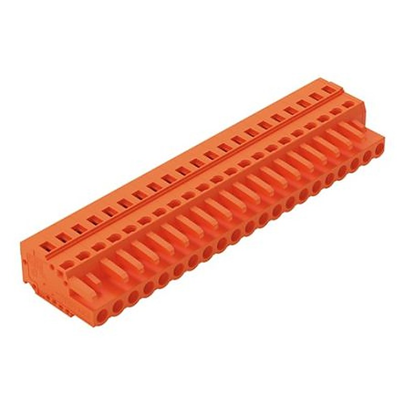WAGO 231 Series Snap-in Pluggable Connector Female Cage Clamp, 21-Pole, 16A, 21-Way