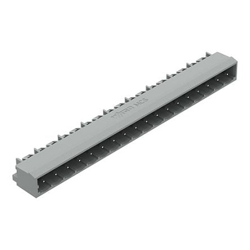 WAGO 231 Series Angled PCB PCB Header, 18 Contact(s), 5 mm Pitch, 1 Row, Shrouded