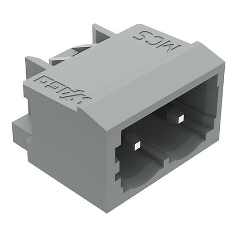 WAGO 231 Series Angled PCB PCB Header, 2 Contact(s), 5 mm Pitch, 1 Row, Shrouded