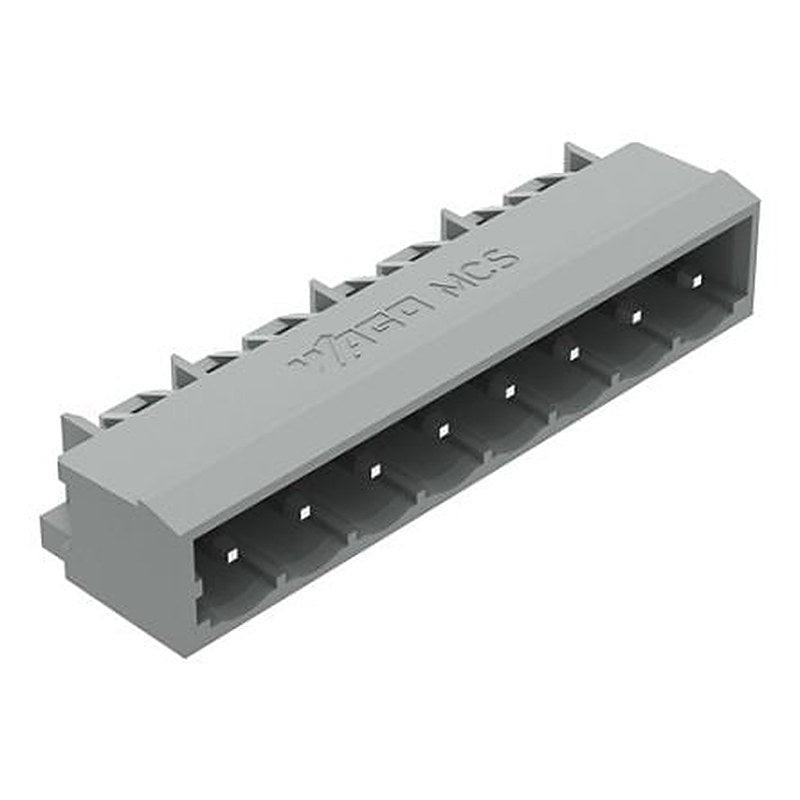 WAGO 231 Series Angled PCB PCB Header, 8 Contact(s), 5 mm Pitch, 1 Row, Shrouded