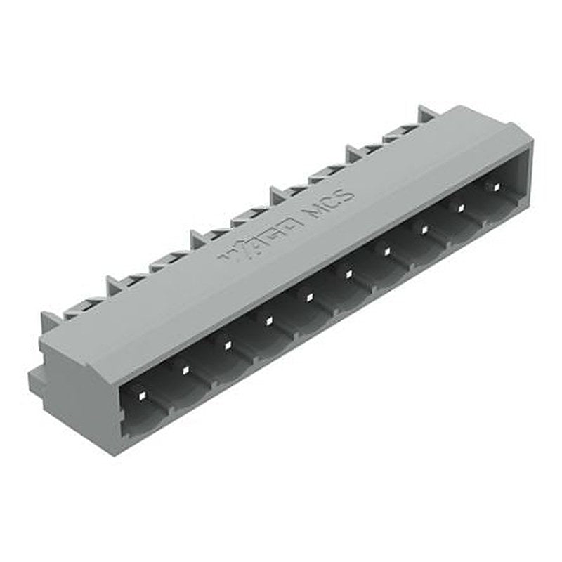 WAGO 231 Series Angled PCB PCB Header, 10 Contact(s), 5 mm Pitch, 1 Row, Shrouded