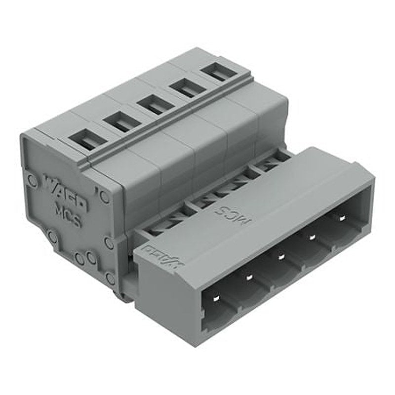 WAGO 231 Series Snap-in Connector Male Cage Clamp, 5-Pole, 12A, 5-Way