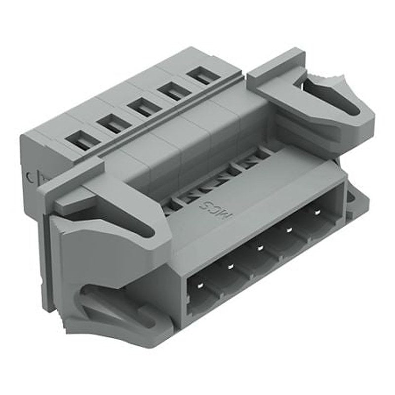 WAGO 231 Series Snap-in Connector Male Cage Clamp, 5-Pole, 12A, 5-Way