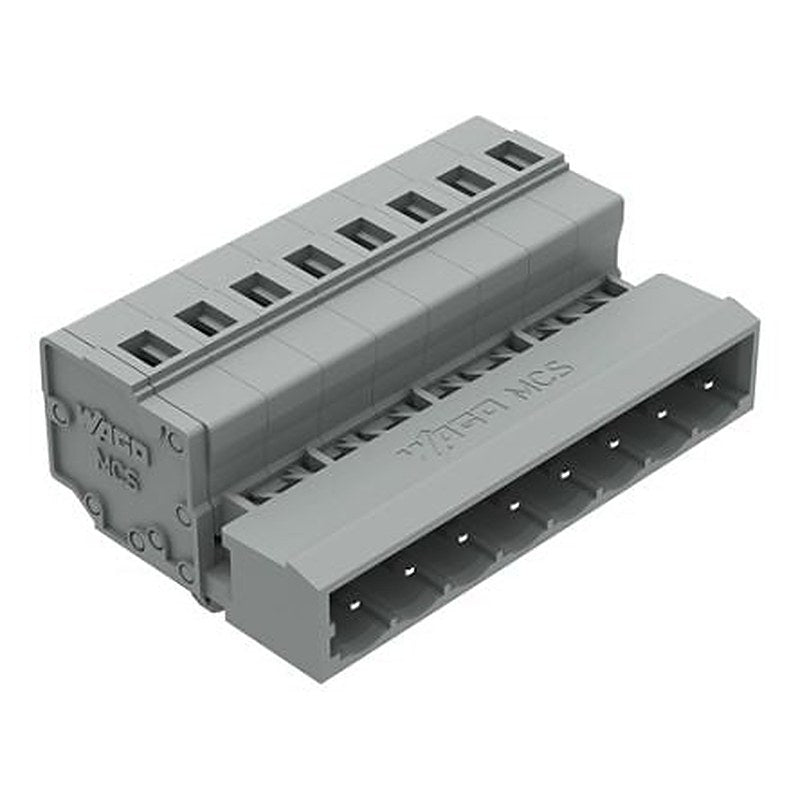 WAGO 231 Series Snap-in Pluggable Connector Male Cage Clamp, 8-Pole, 12A, 8-Way