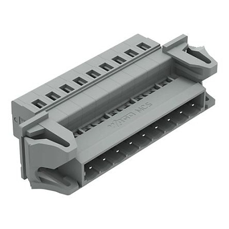 WAGO 231 Series Snap-in Pluggable Connector Male Cage Clamp, 9-Pole, 12A, 9-Way