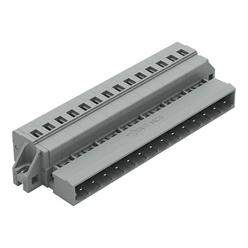 WAGO 231 Series Feed Through Pluggable Connector Male Cage Clamp, 14-Pole, 12A, 14-Way
