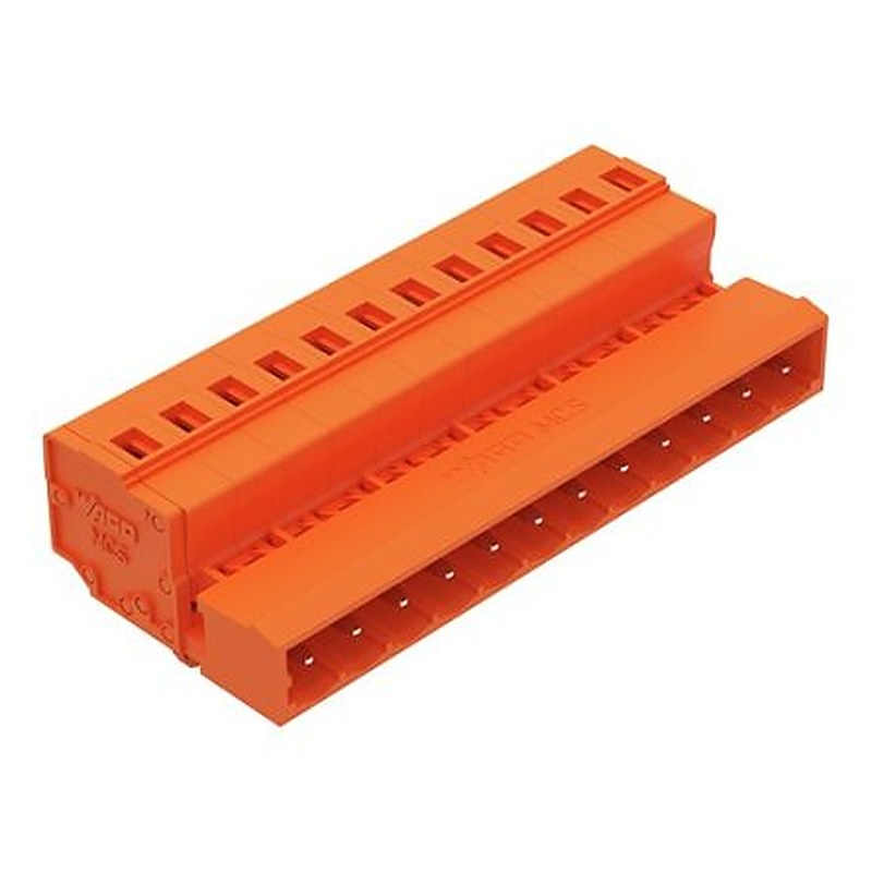 WAGO 231 Series Snap-in Pluggable Connector Male Cage Clamp, 12-Pole, 12A, 12-Way