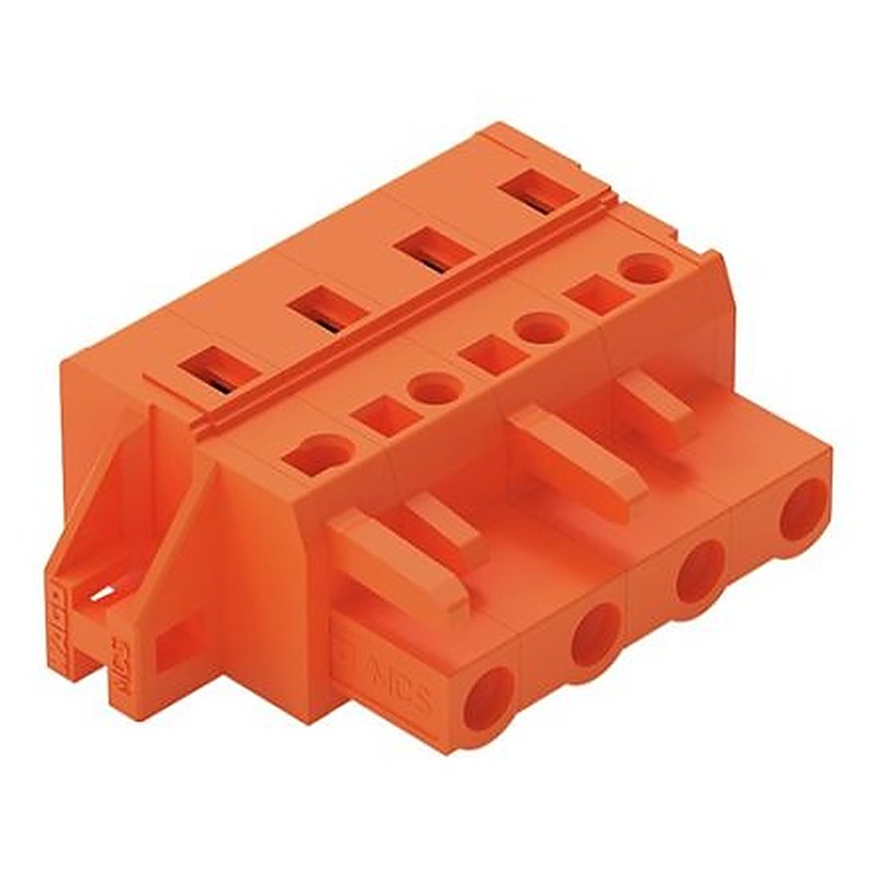 WAGO 231 Series Snap-in Pluggable Connector Female Cage Clamp, 4-Pole, 16A, 4-Way