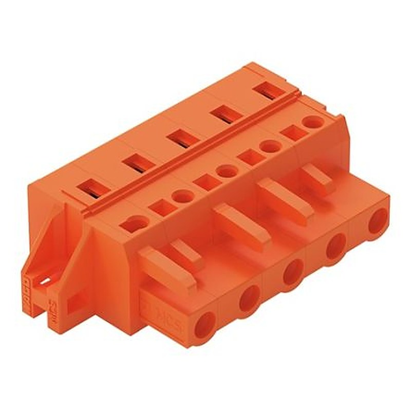 WAGO 231 Series Panel Mount Pluggable Connector Female Cage Clamp, 5-Pole, 16A, 5-Way