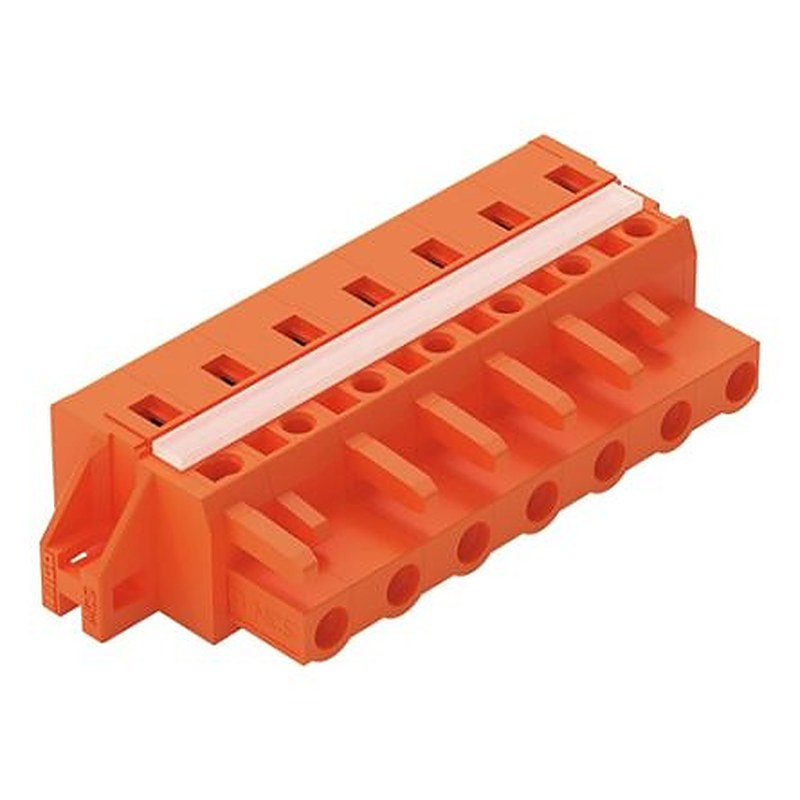 WAGO 231 Series Snap-in Connector Female Cage Clamp, 7-Pole, 16A, 7-Way