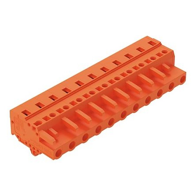 WAGO 231 Series Free Hanging Pluggable Connector Female Cage Clamp, 11-Pole, 16A, 11-Way