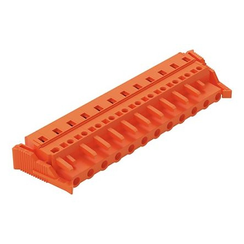 WAGO 231 Series Horizontal and Vertical Mount Pluggable Connector Female Cage Clamp, 12-Pole, 16A, 12-Way