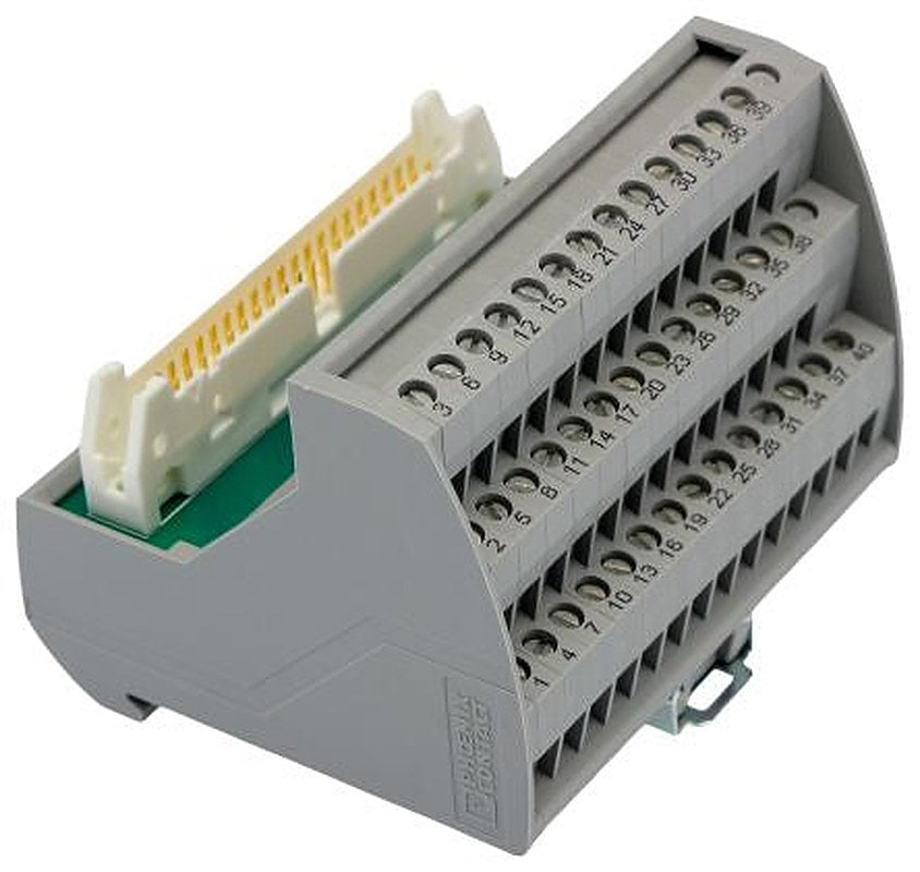Phoenix Contact VIP-3/SC/FLK40 Series 40-Contact Male Interface Module, Flat Ribbon Cable Connector, DIN Rail, 1A