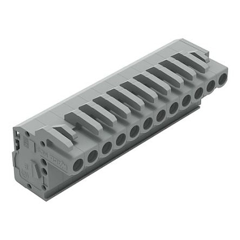 WAGO 232 Series Free Hanging Pluggable Connector Female Cage Clamp, 12-Pole, 14A, 12-Way