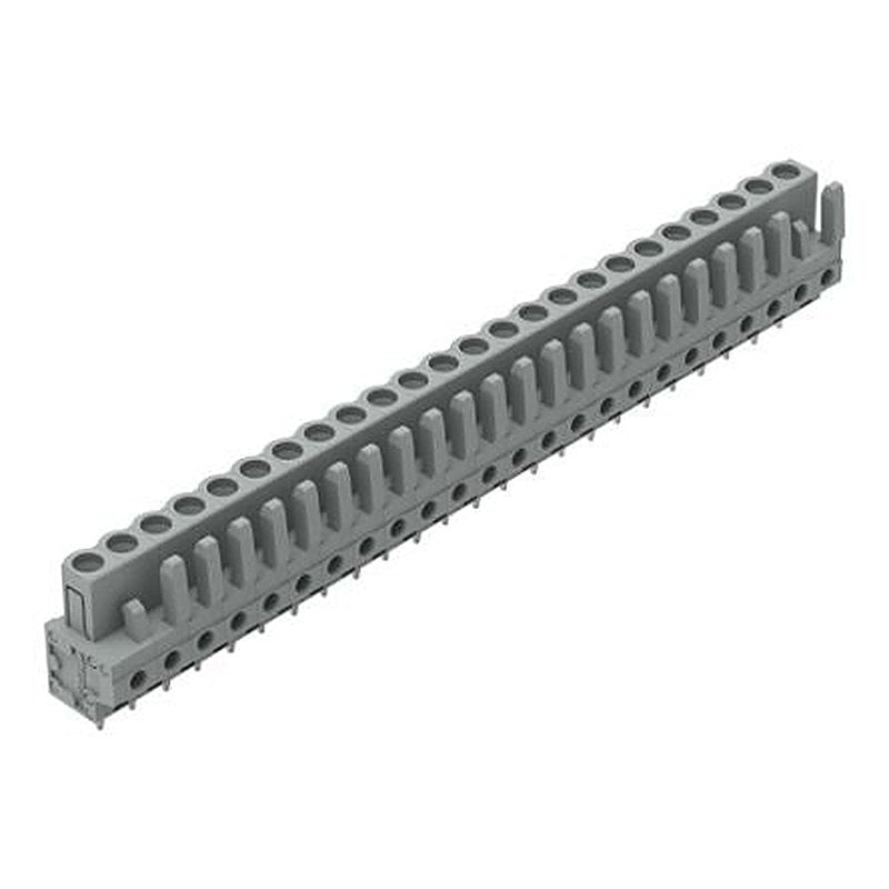 WAGO 232 Series Straight PCB PCB Header, 24-Contact, 1 Row, 5 mm Pitch Pin