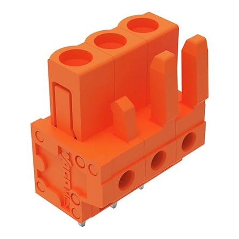 WAGO 232 Series Straight PCB PCB Header, 3-Contact, 1 Row, 5.08 mm Pitch Solder