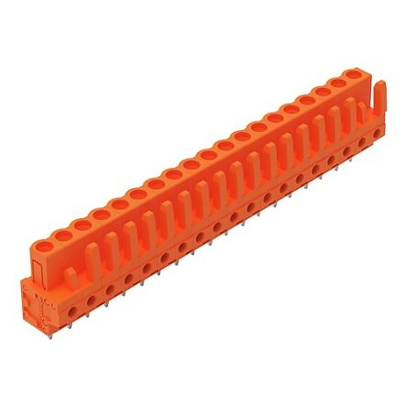 WAGO 232 Series Straight PCB PCB Header, 19-Contact, 1 Row, 5.08 mm Pitch Solder
