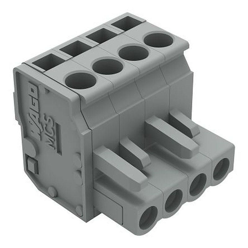 WAGO 232 Series Snap-in Connector Female Cage Clamp, 4-Pole, 14A, 4-Way