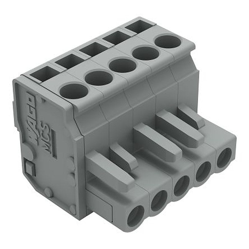 WAGO 232 Series Snap-in Pluggable Connector Female Cage Clamp, 5-Pole, 14A, 5-Way