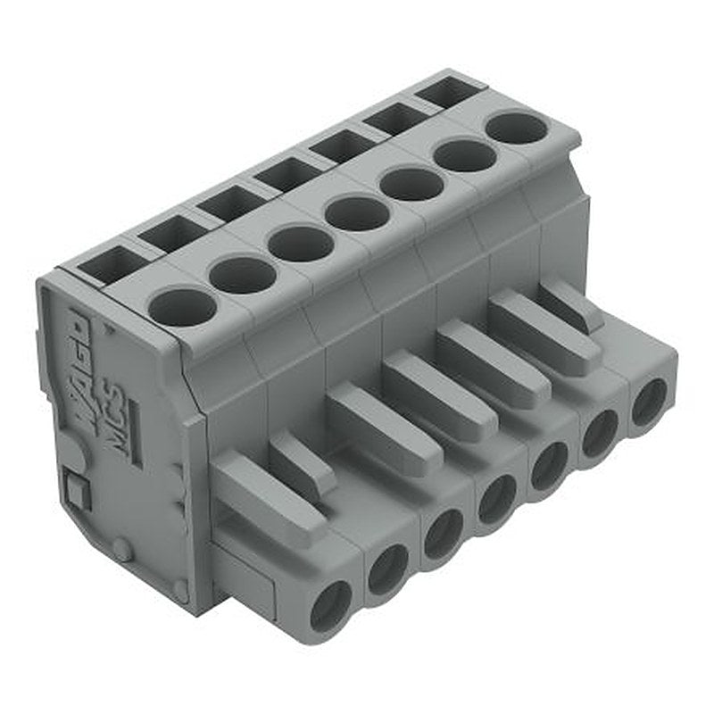 WAGO 232 Series Pluggable Connector Female Cage Clamp, 7-Pole, 14A, 7-Way