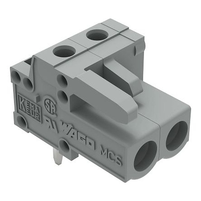 WAGO 232 Series Angled PCB PCB Header, 2-Contact, 1 Row, 5 mm Pitch Solder