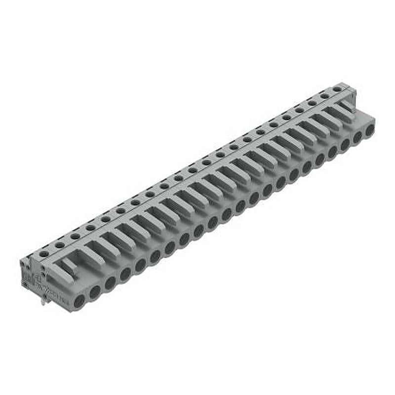 WAGO 232 Series Angled PCB PCB Header, 22-Contact, 1 Row, 5 mm Pitch PCB
