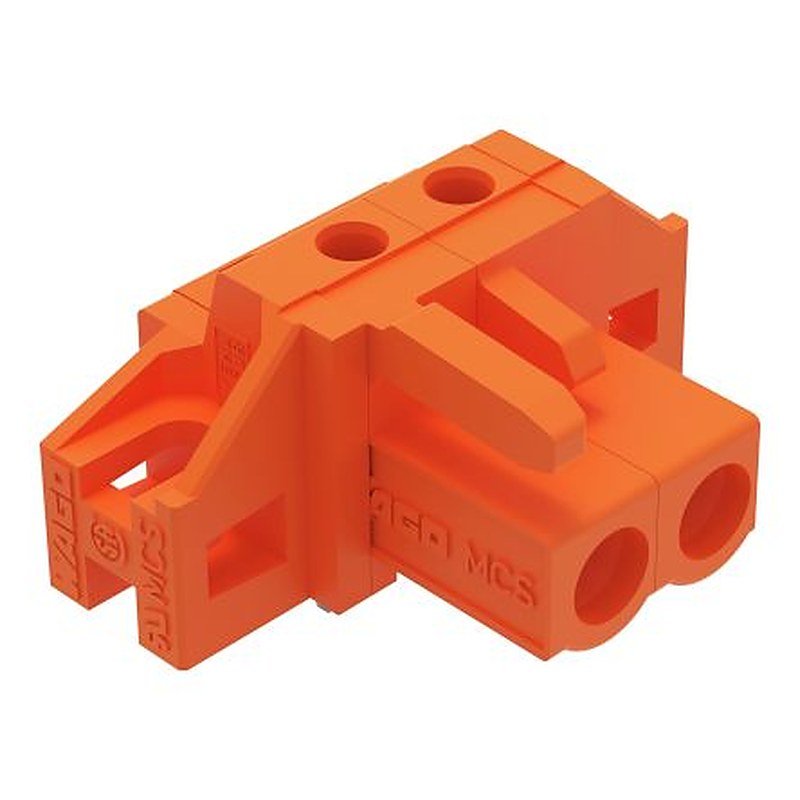 WAGO 232 Series Angled PCB PCB Header, 2-Contact, 1 Row, 5.08 mm Pitch Solder