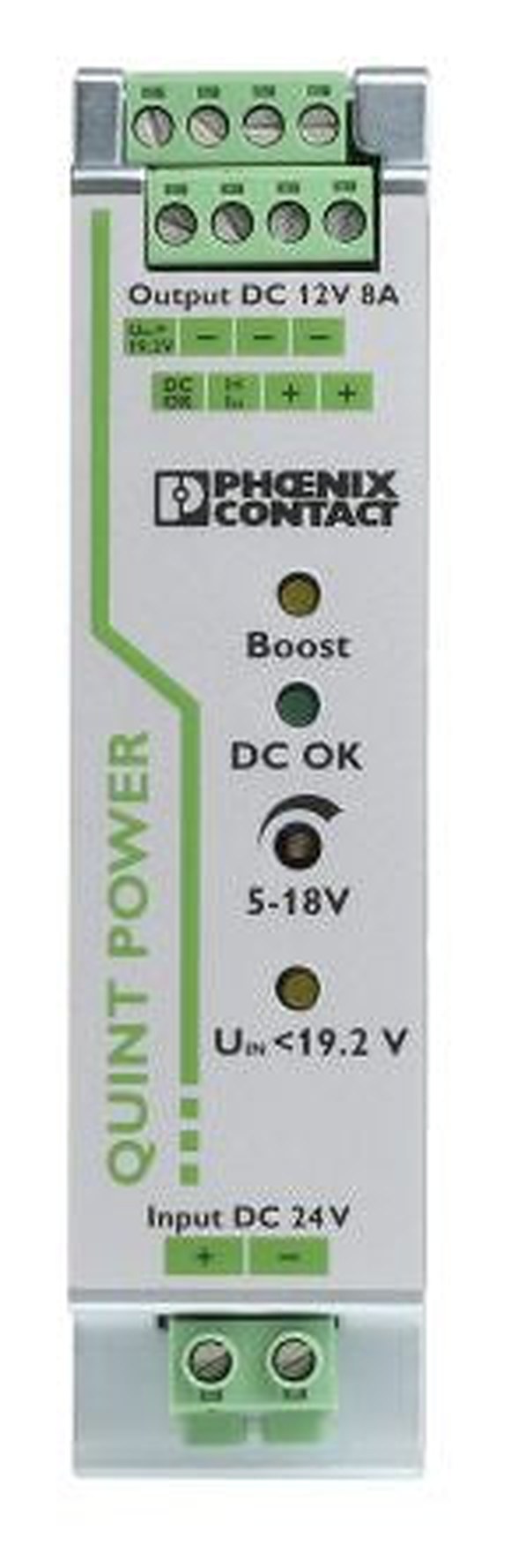 Phoenix Contact QUINT-PS/24DC/24DC/8 DC/DC Converter, 12V dc/ 8 A, 32V dc Input, 24V dc Input, DIN Rail 96 W, 70 °C Max