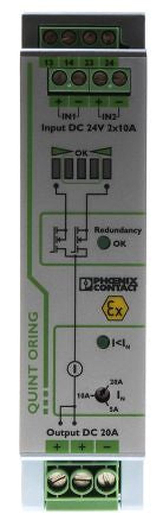 Phoenix Contact Redundancy Module for use with DIN Rail Unit, UPS Series