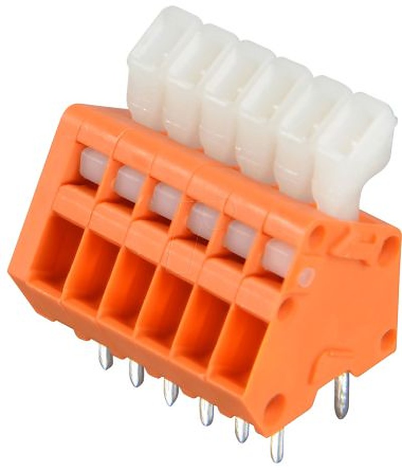 WAGO 233 Series PCB Terminal Block, 2.54 mm Pitch, Through Hole, 2 Row