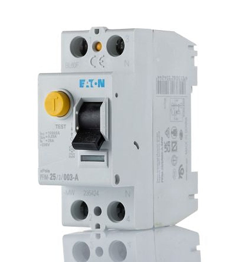 Eaton PFIM Series Residual Current Device, 25A, 2-Pole, 30 mA, Type A, 10 kA 230V, 400 V