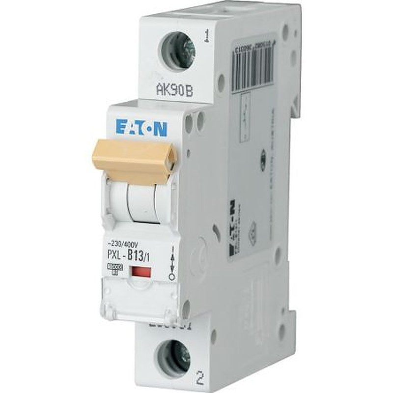 Eaton xPole PXL Miniature Circuit Breaker, 1-Pole, 13A, Type B, 400V ac AC, 48 V dc DC, 10 kA Breaking Capacity