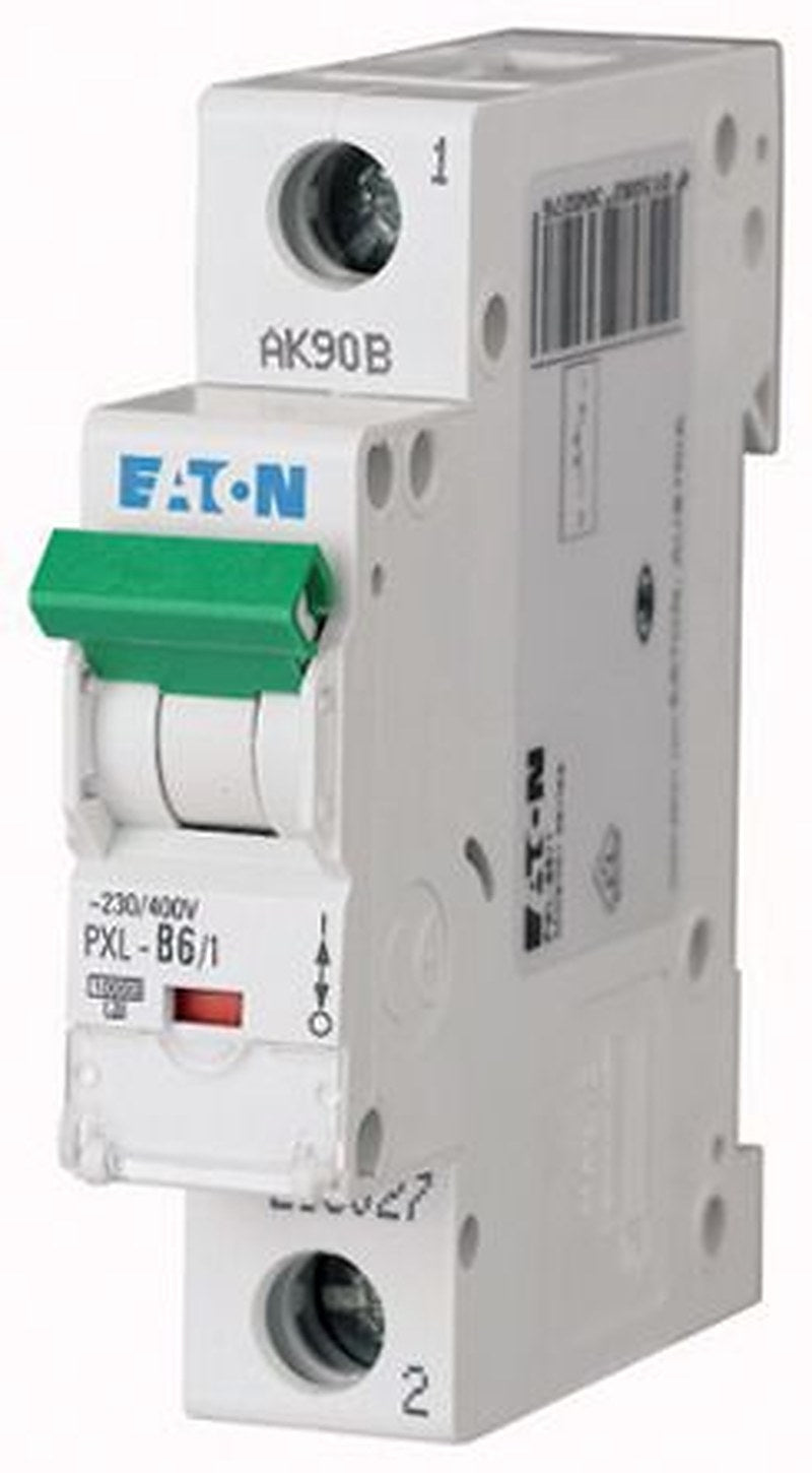 Eaton xPole PXL Miniature Circuit Breaker, 1-Pole, 6A, Type C, 400V ac AC, 48 V dc DC, 10 kA Breaking Capacity