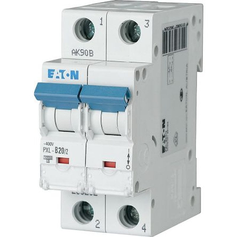 Eaton xPole - PXL PXL Miniature Circuit Breaker, 2-Pole, 20A, Type D, 400V ac AC, 10 kA Breaking Capacity