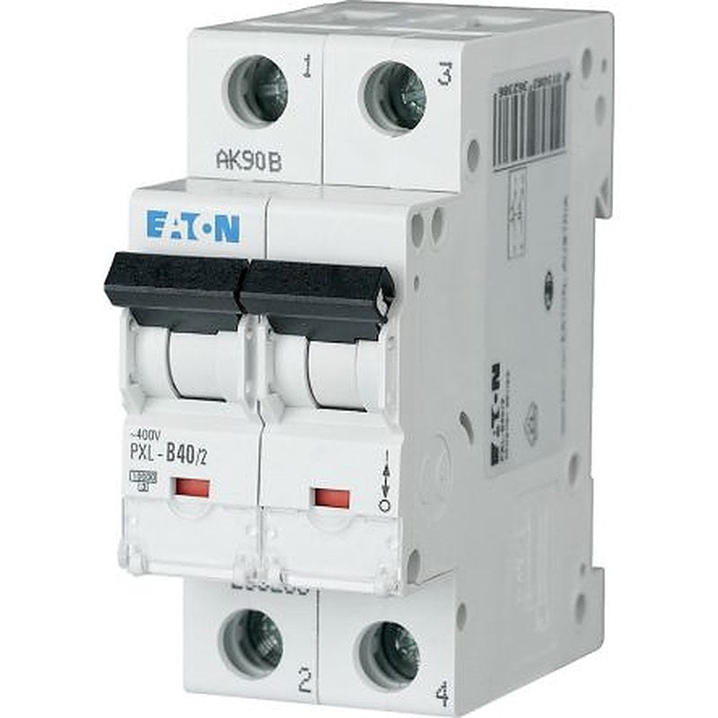 Eaton xPole - PXL PXL Miniature Circuit Breaker, 2-Pole, 40A, Type D, 400V ac AC, 10 kA Breaking Capacity