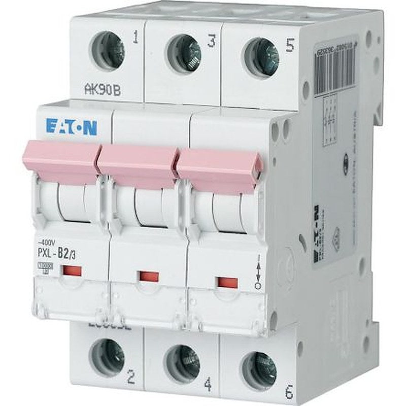 Eaton xPole - PXL PXL Miniature Circuit Breaker, 3-Pole, 2A, Type B, 400V ac AC, 10 kA Breaking Capacity