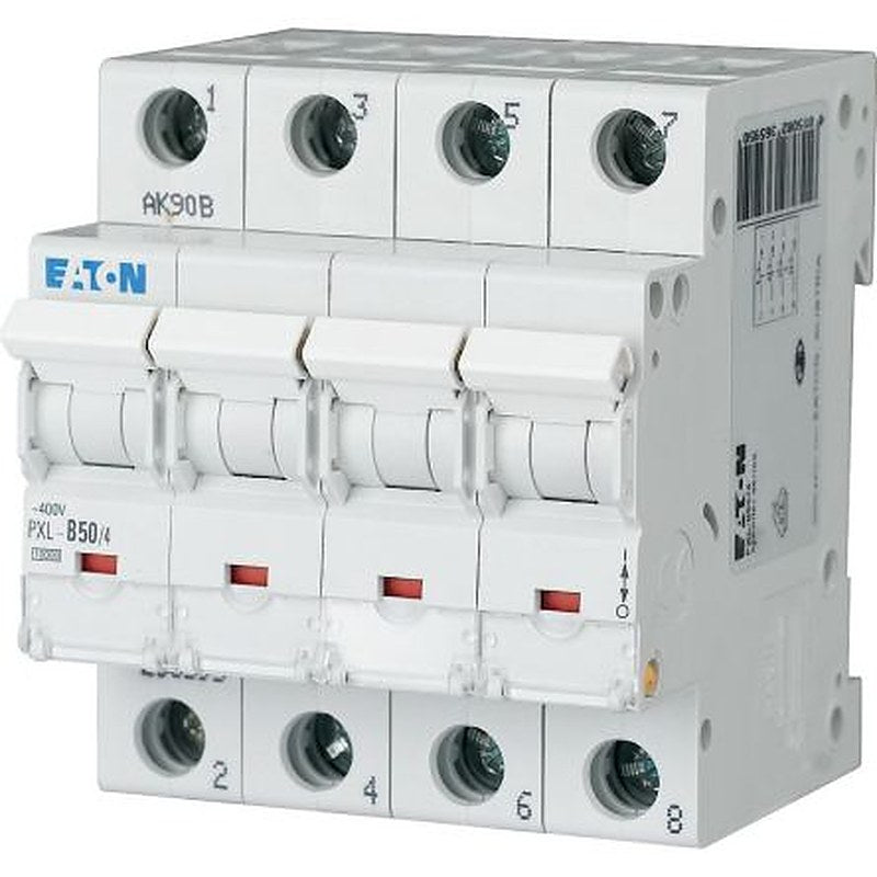 Eaton xPole - PXL PXL Miniature Circuit Breaker, 4-Pole, 50A, Type C, 400V ac AC, 10 kA Breaking Capacity