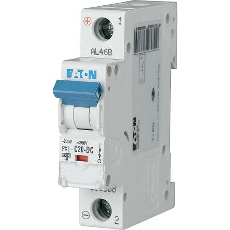 Eaton xPole - PXL PXL Miniature Circuit Breaker, 1-Pole, 20A, Type C, 400V ac AC, 400 V dc DC, 6 kA Breaking Capacity