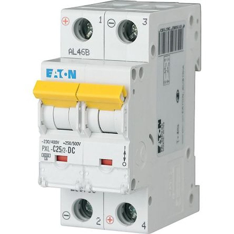 Eaton xPole - PXL PXL Miniature Circuit Breaker, 2-Pole, 25A, Type C, 440V ac AC, 48 V dc DC, 10 kA Breaking Capacity
