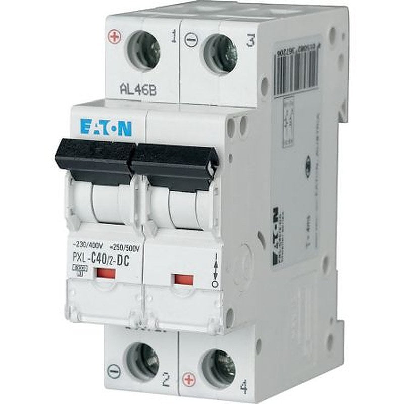 Eaton xPole - PXL PXL Miniature Circuit Breaker, 2-Pole, 40A, Type C, 440V ac AC, 48 V dc DC, 10 kA Breaking Capacity