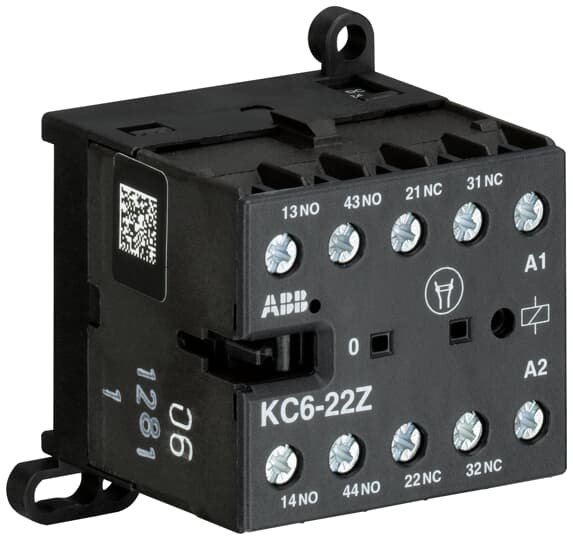 ABB GJH Series Contactor Relay, 4 Poles, 4A Contact Current Rating - GJH1213001R5221 This contactor relay is a robust 4-pole switch designed for quick and efficient control of electrical circuits. Featuring a compact design with screw terminals, it measures 52.5mm in width and 46.5mm in length, suitable for DIN rail mounting. Its operational temperature range spans from -25°C to +55°C, making it highly versatile in various environments. Features & Benefits • Directly controlled by PLC due to low coil consum