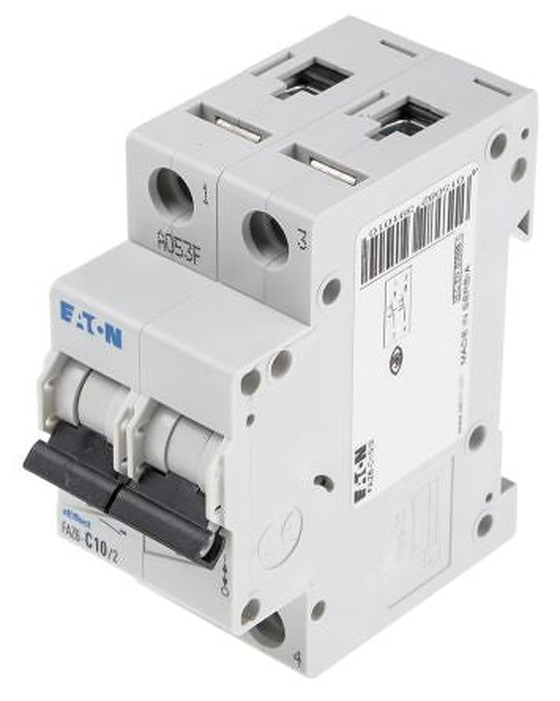 Eaton xEffect xEffect Miniature Circuit Breaker, 2-Pole, 10A, Type C, 400V ac AC, 6 kA Breaking Capacity