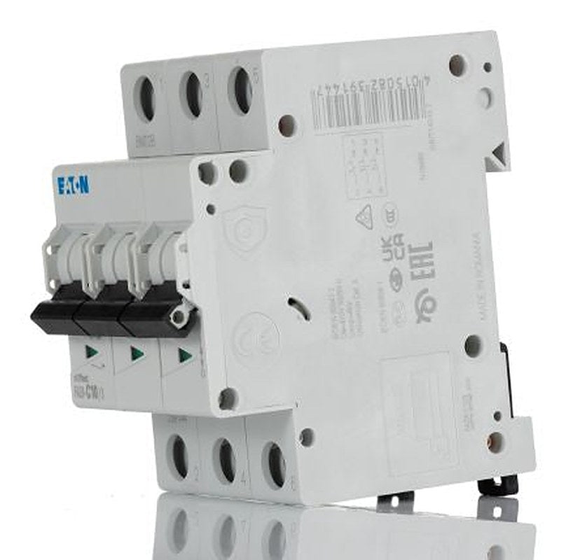 Eaton xEffect xEffect Miniature Circuit Breaker, 3-Pole, 10A, Type C, 400V ac AC, 6 kA Breaking Capacity